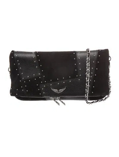 Pre-owned Zadig & Voltaire Suede Shoulder Bag In Black