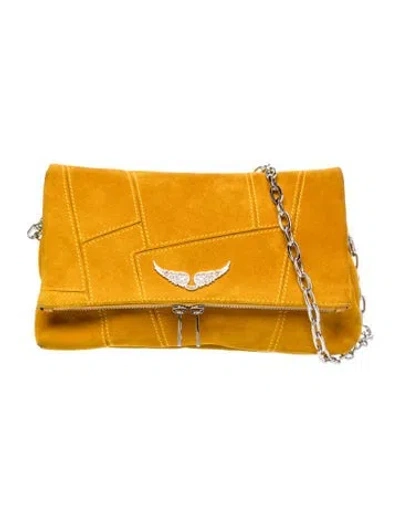 Pre-owned Zadig & Voltaire Suede Shoulder Bag In Yellow
