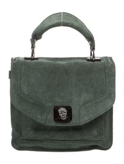 Pre-owned Zadig & Voltaire Suede Top Handle Bag In Green