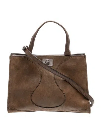 Pre-owned Zadig & Voltaire Suede Top Handle Bag W/ Tags In Brown