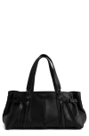 Zadig & Voltaire Sunny Grained Leather Shopper In Black