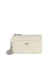 Zadig & Voltaire Sunny Leather Card Case In White