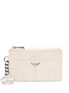 Zadig & Voltaire Sunny Leather Card Holder In Neutrals