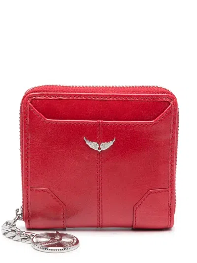 Zadig & Voltaire Sunny Mini Coin Wallet In Red