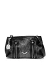 Zadig & Voltaire Sunny Mood Overstudded Patent Crossbody In Black