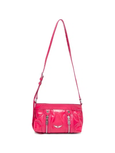 Zadig & Voltaire Sunny Mood Patent-leather Shoulder Bag In Pink