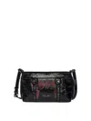 Zadig & Voltaire Sunny Mood Punk Embellished Leather Shoulder Bag In Black