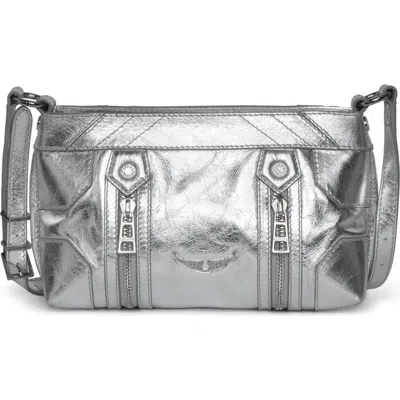 Zadig & Voltaire Sunny Mood Vintage Metal Crossbody Bag In Silver