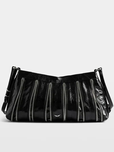 Zadig & Voltaire Sunny Moody Zipper Bag In Black