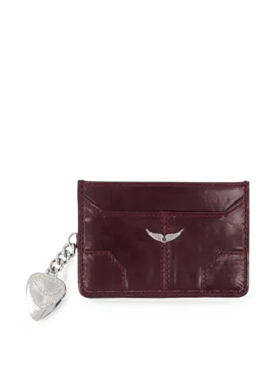 Zadig & Voltaire Sunny Pass Vintage Patent Card Holder In Pattern