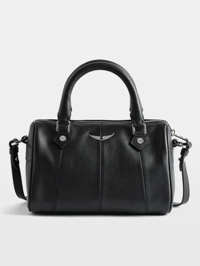 Zadig & Voltaire Xs Sunny Vibe Grained-leather Tote Bag In Black