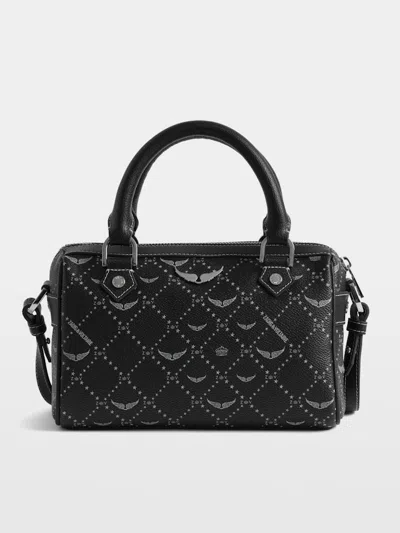 Zadig & Voltaire Sunny Xs Vibe Monogram Bag In Black
