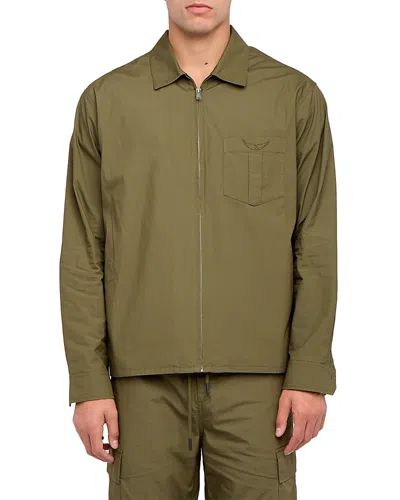 Zadig & Voltaire Suzy Zip-fastening Pocket Shirt In Green