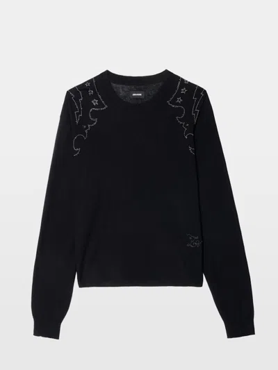 Zadig & Voltaire Swapy Cashmere Sweater In Black