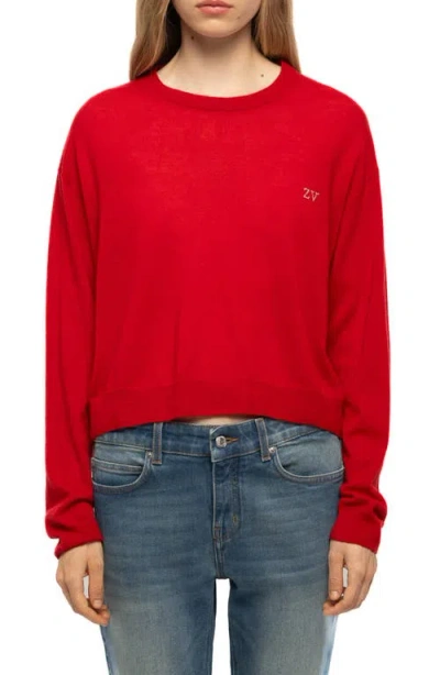 Zadig & Voltaire Swapy Cashmere Crewneck Sweater In Multi