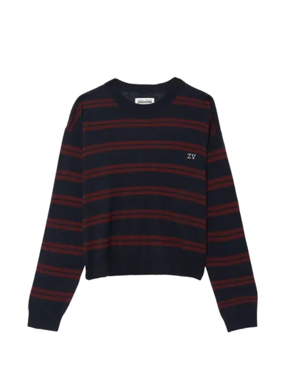 Zadig & Voltaire Swapy Cashmere Sweater In Blue