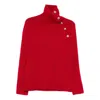 Zadig & Voltaire High-neck Button-detail Sweater In Red