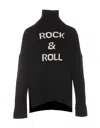 Zadig & Voltaire Front Embroidered Graphic Knitwear Turtleneck In Black