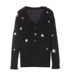 Zadig & Voltaire Mirka Star-pattern Cashmere Cardigan In Black
