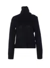 Zadig & Voltaire High Neck Knitwear With Jewel Button Accents In Black