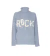 Zadig & Voltaire Mora Roll-neck Frayed-detail Sweater In Blue