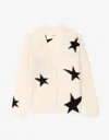 Zadig & Voltaire Womens Ecru Mirkaz Star-motif Cashmere Cardigan In Neutral