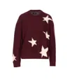 Zadig & Voltaire Star-pattern Cashmere Jumper In Purple