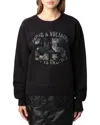 Zadig & Voltaire Arvene Mo Bicolor Sweatshirt In Black
