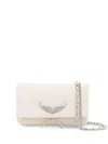 Zadig & Voltaire Swing Your Wings Rock Nano Leather Crossbody Bag In 白色