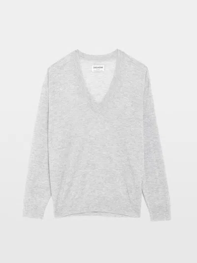 Zadig & Voltaire Swyny Cashmere Sweater In Gray
