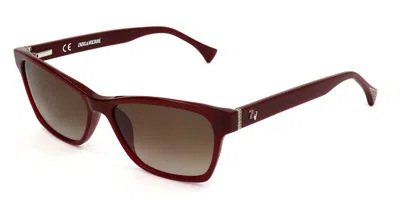 Zadig & Voltaire Szv012 09gr Occhiali Da Sole Rossi Per Donna In Brown