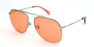 Zadig & Voltaire Szv148 0579 Occhiali Da Sole Argentati Per Uomo In Multi