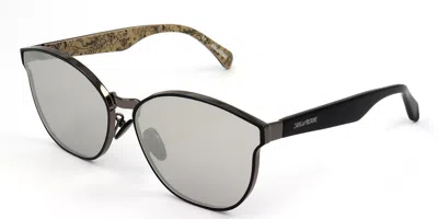 Zadig & Voltaire Szv153 8gfg Occhiali Da Sole Grigi Per Uomo In Multi