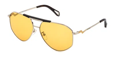 Zadig & Voltaire Szv279 0579 Men's Sunglasses Silver Size 60