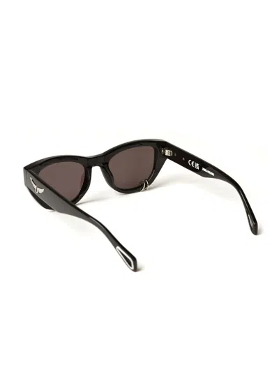Zadig & Voltaire Szv459 Cat-eye Acetate Sunglasses In Brown