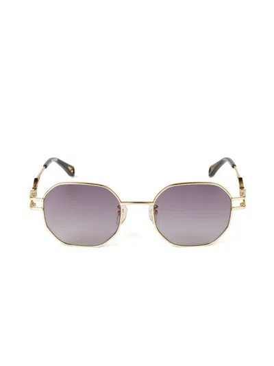 Zadig & Voltaire Szv463s Metal Hexagonal Sunglasses In Multi