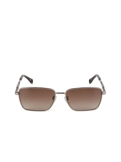 Zadig & Voltaire Szv513 Metal Rectangle Sunglasses In Gray