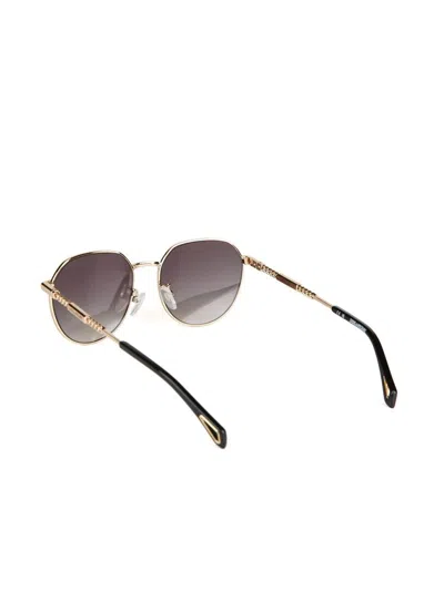 Zadig & Voltaire Szv514 Metal Aviator Sunglasses In Gold