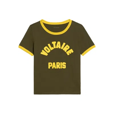 Zadig & Voltaire Alys Voltaire Paris T Shirt In Green