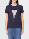 Zadig & Voltaire Womens Encre Walk Rhinestone-embellished Cotton-jersey T-shirt In Blue