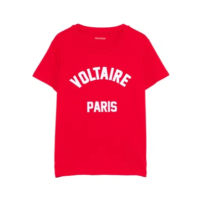 ZADIG & VOLTAIRE T SHIRTS RED
