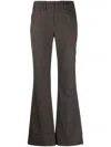 Zadig & Voltaire Tailored Flared Wool Trousers In Grey