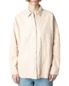 Zadig & Voltaire Tamara Leather Shirt In Neutral