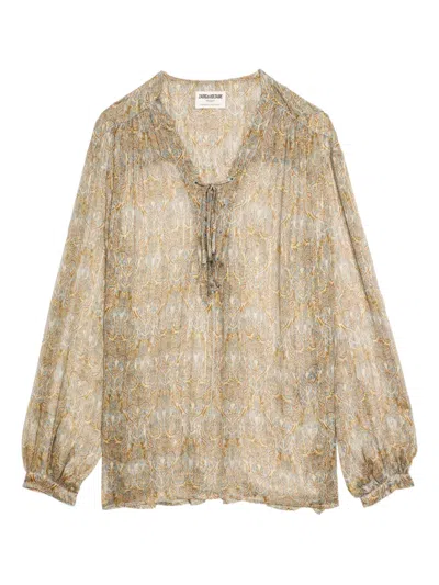 Zadig & Voltaire Tamela Lace-up Blouse