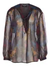 Zadig & Voltaire Womens Dark Chocolate Tamela Horse-print Woven Shirt In Black