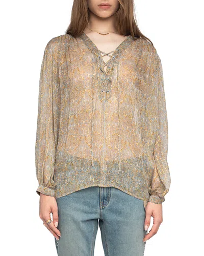 ZADIG & VOLTAIRE TAMELA MOUSSELINE PAISLEY BLOUSE