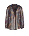 Zadig & Voltaire Womens Dark Chocolate Tamela Horse-print Woven Shirt In Multi