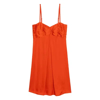 Zadig & Voltaire Rippies Minikleid Mit Gerafftem Detail In Orange