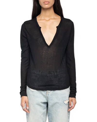 ZADIG & VOLTAIRE TANI RIBBED TOP