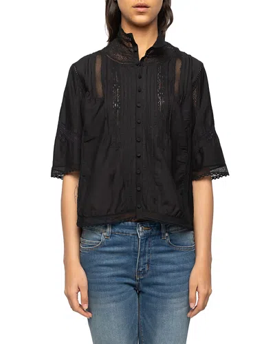Zadig & Voltaire Tanos Tomboy Shirt In Black